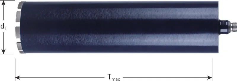 DIAMANTBOOR NAT, 1/2, 9 SEGM., ø91X400 by Rotec, Blue – product image