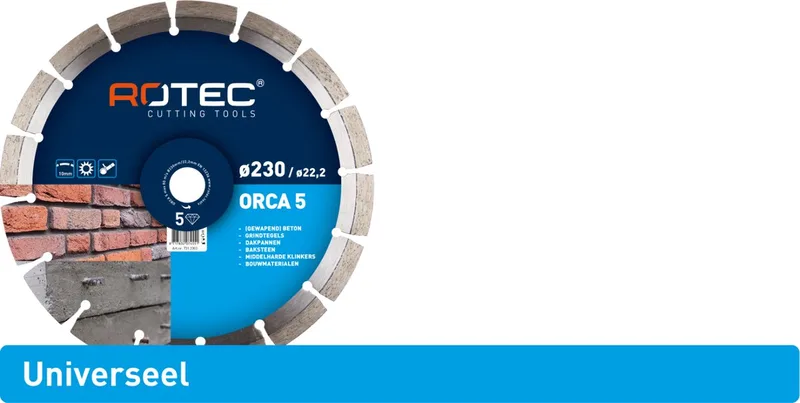 diamantzaagblad ORCA 5/BETON UNI, Ø180 x 2,2 x ø22,2 mm. von Rotec – Produktbild