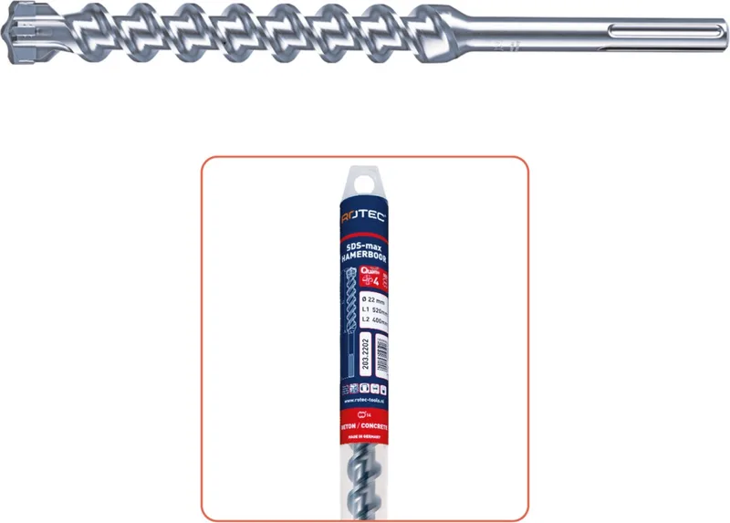 HAMERBOOR SDS-MAX QUATTRO-X 15,0X200/340 by Rotec – product image