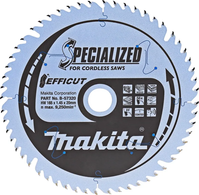 Hm zaagblad voor glaslatten165x20 z56 wz 23gr ( a 1 st ) de Rotec – image du produit