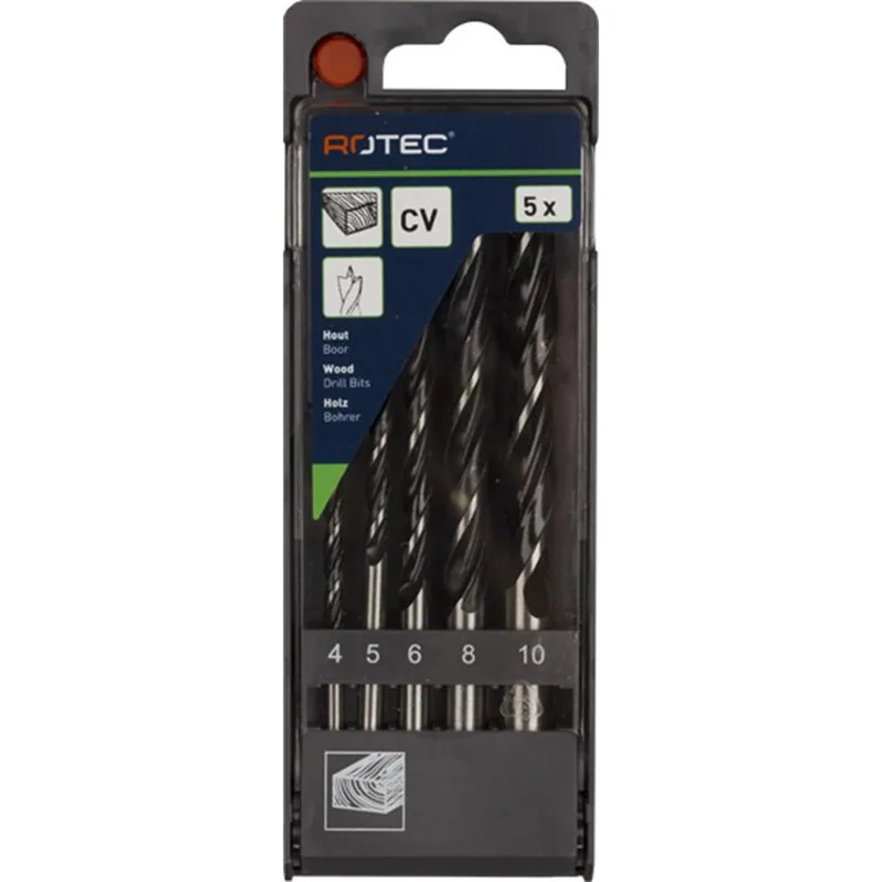 houtborenset 4.0-10.0mm (5-dlg) van Rotec – productafbeelding