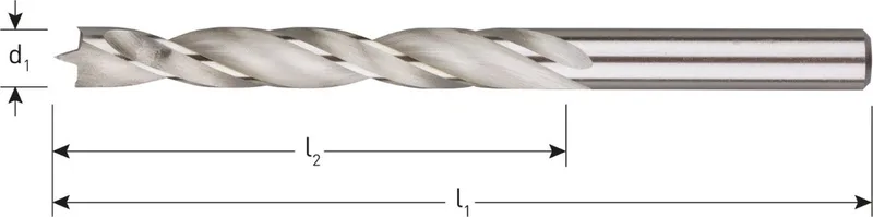 HSS-G machinale houtspiraalboor Ø 15 x 70 / 110 mm. de Rotec – image du produit