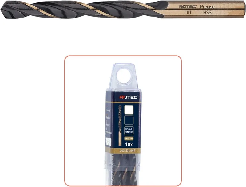 HSS-R spiraalboor, 'Precise', ø8,5 (10 st.) de Rotec – image du produit