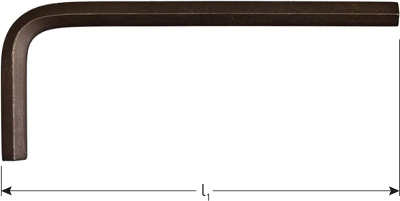 Inbussleutel kort metrisch 7,0x 95mm (zwart) - 8780070 by Rotec – product image