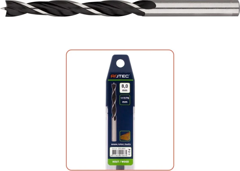 machinale houtspiraalboor Ø 22 x 130 / 200 mm. van Rotec – productafbeelding