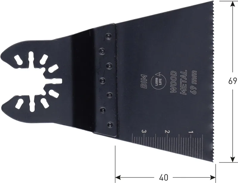 Open-Back invalzaagblad, BiM, type MTS34bi, 69 x 40 mm (5 stuks) by Rotec – product image