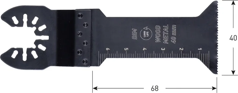 Open-Back invalzaagblad, BiM, type MTS40bi, 40 x 68 mm (1 stuk) by Rotec – product image