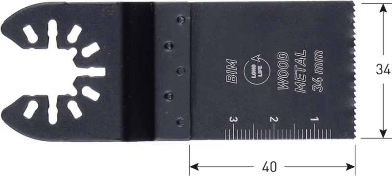 Open-Back invalzaagblad, HCS, type MTS34bi, 34 x 40 mm (5 stuk) de Rotec – image du produit