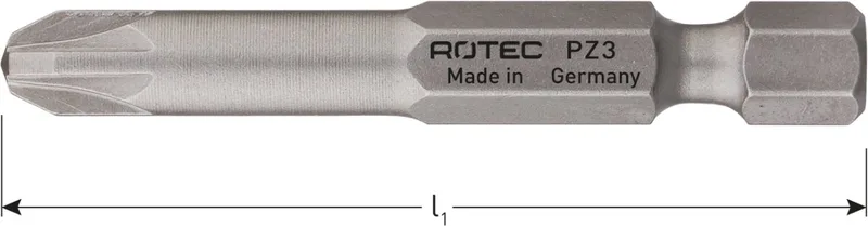 power-schroefbit, BASIC, PZ2x127 (Pozi) (1st.) von Rotec – Produktbild