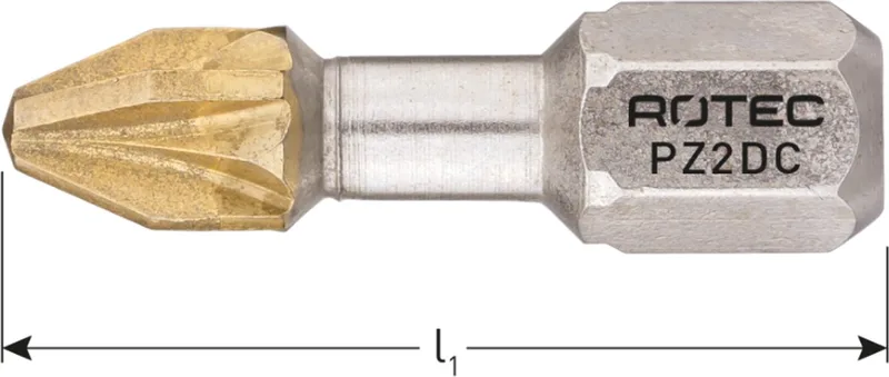 PRO INSERT SCHROEFBIT PZ 3 L=25MM C 6,3 TORSION DIAMANT fra Rotec – produktbillede