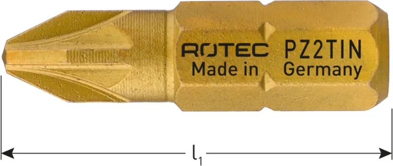PRO Schroefbit PZ 2, L=25, C6.3, TIN (vpe 10) by Rotec – product image