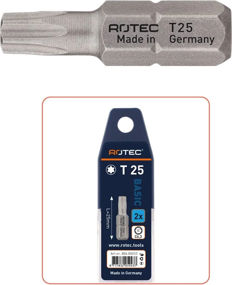 PRO Schroefbit T 50, L=25, C6.3, BASIC (vpe 2) by Rotec – product image