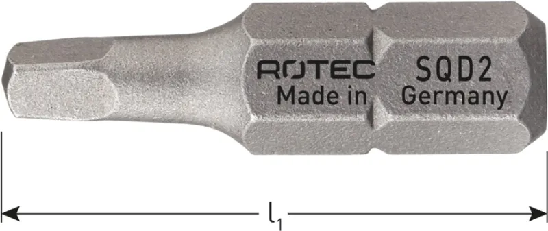 Schroefbit BASIC, C6.3, SQD 2x25 by Rotec – product image