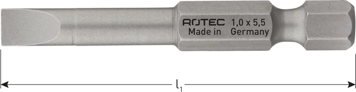 SCHROEFBIT BASIC E6.3 SL0,6X3,5 - 2 ST. L=50 de Rotec – image du produit