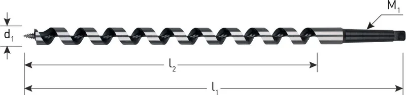 slangenboor, GOLD-LINE, Azobé, MK2, Ø 22 x 380 / 480 mm by Rotec – product image