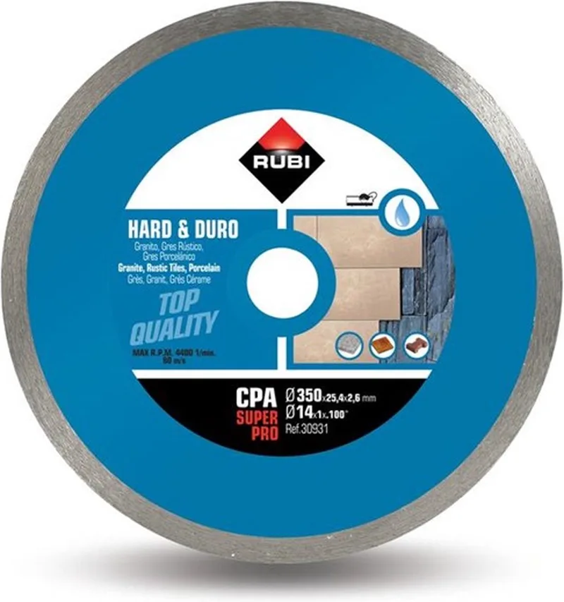 cpa diamantzaagblad - 350x25,4mm - tegels - 30931 van Rubi – productafbeelding