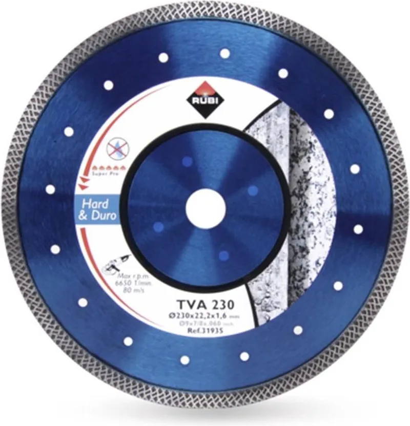 Diamantschijf 180 mm TVA TURBO VIPER 180 x 22,2 mm van Rubi – productafbeelding