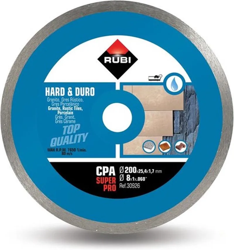 Diamantzaagblad CPA 200 SuperPro - 200x25,4x1,7 mm by Rubi – product image