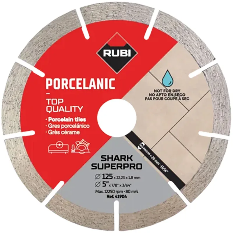 Diamantzaagblad SHARK SUPERPRO 125 x 22,2 mm - Diamantschijf de Rubi – image du produit