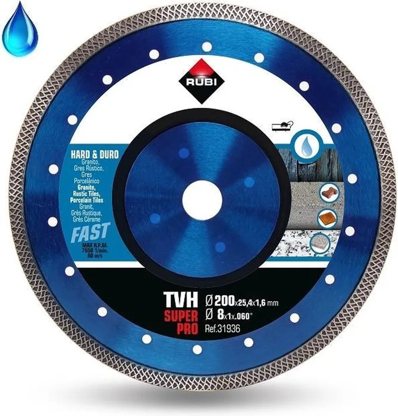 Diamantzaagblad Turbo Viper TVH 200 x 25,4 mm - Diamantschijf de Rubi – image du produit