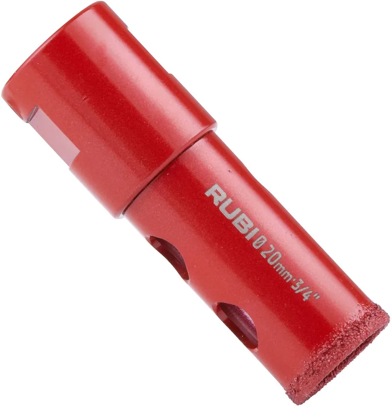 Drygres Premium diamantboor 20 mm (M14) - Diamantboor tegels van Rubi, Rood – productafbeelding