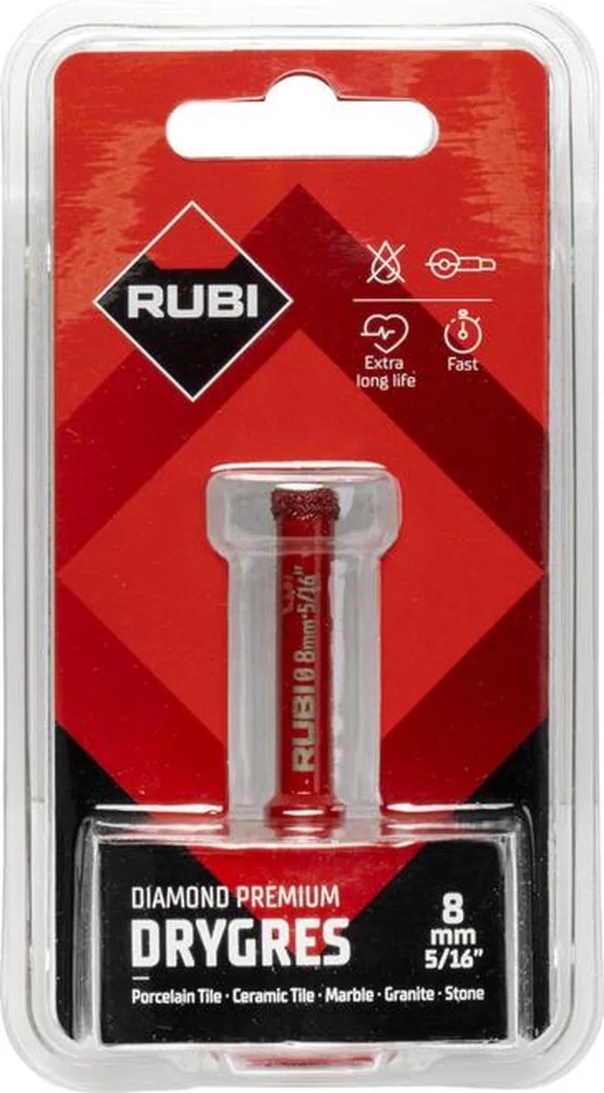 Drygres Premium diamantboor 8 mm (M14) de Rubi – image du produit