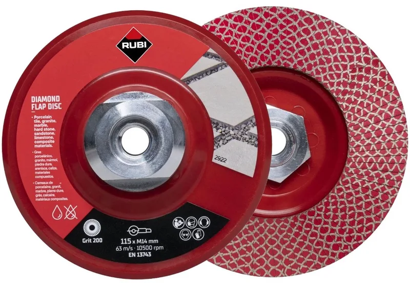 Flap Disc Diamant Lamellenschijf 115 mm Korrel 200 de Rubi – image du produit