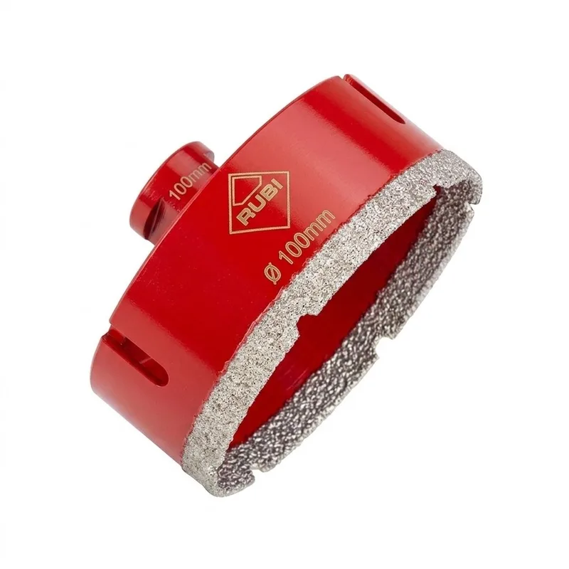 tegelboor 100 mm droog - M14 - Diamantboor tegels van Rubi, Rood – productafbeelding