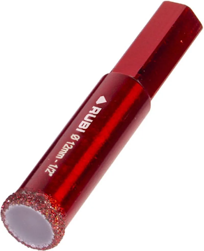 tegelboor 12mm – HEX - Diamantboor tegels von Rubi, Rot – Produktbild