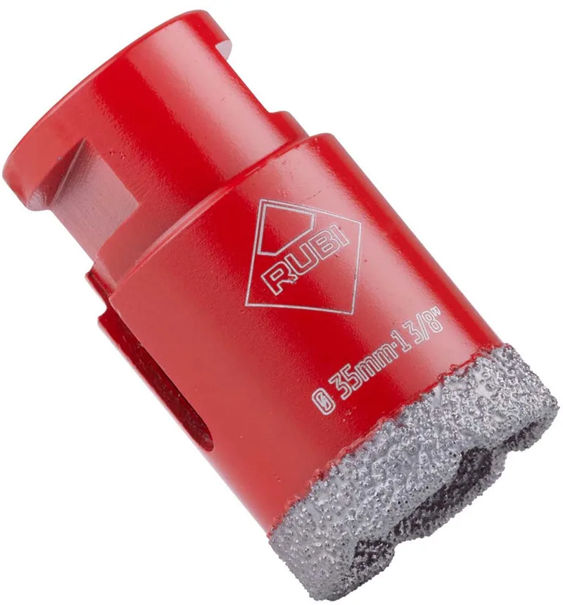 Tegelboor 35mm - M14 - Diamantboor tegels von Rubi, Rot – Produktbild