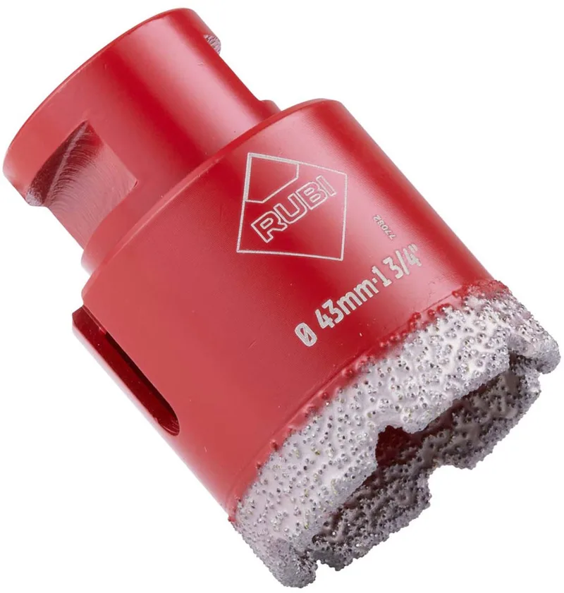 Tegelboor 43mm - M14 - Diamantboor tegels von Rubi, Rot – Produktbild