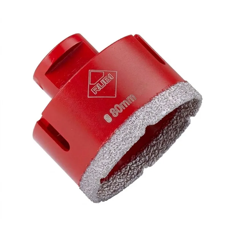 Tegelboor 80 mm Droog - M14 - Diamantboor tegels by Rubi, Red – product image