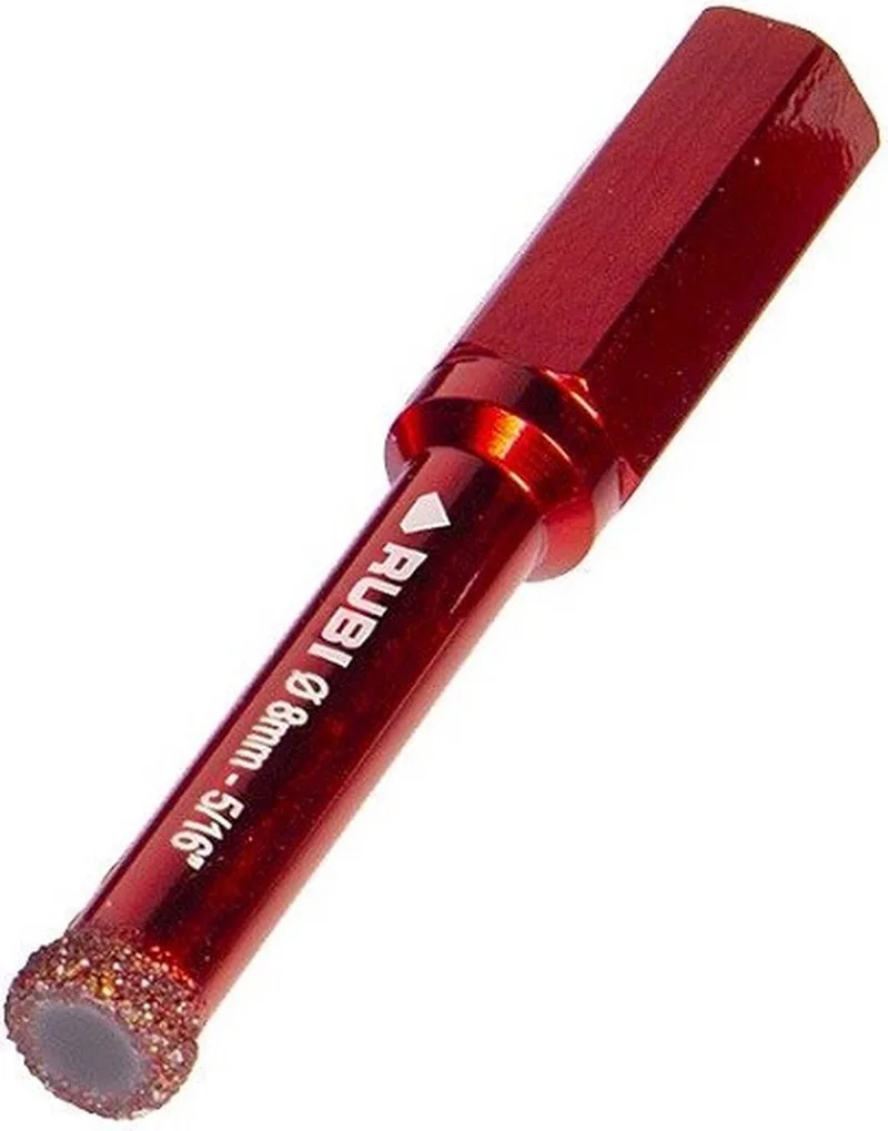 tegelboor 8mm - HEX - Diamantboor tegels by Rubi, Red – product image