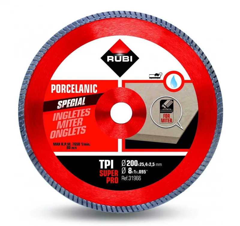 TPI Serie - Diamant Doorslijpschijf - 250 mm - TURBO - Voor Hard Materiaal de Rubi – image du produit