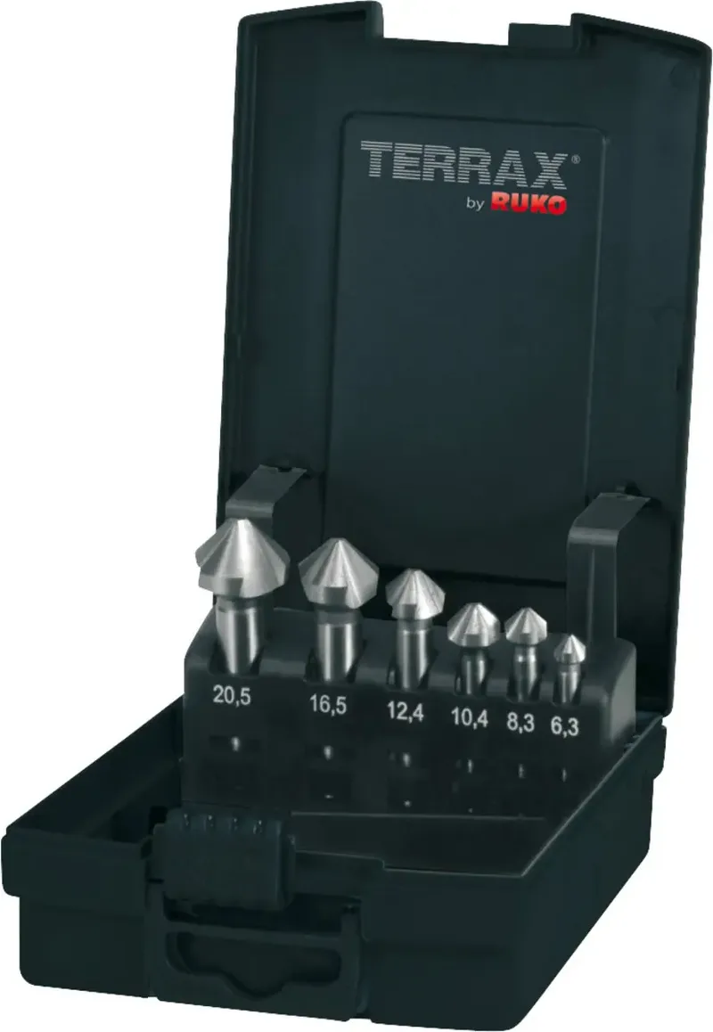 A102152RO Kegelsenker-Set 6.3 mm, 8.3 mm, 10.4 mm, 12.4 mm, 16.5 mm, 20.5 mm HSS 1 Set de Ruko – image du produit