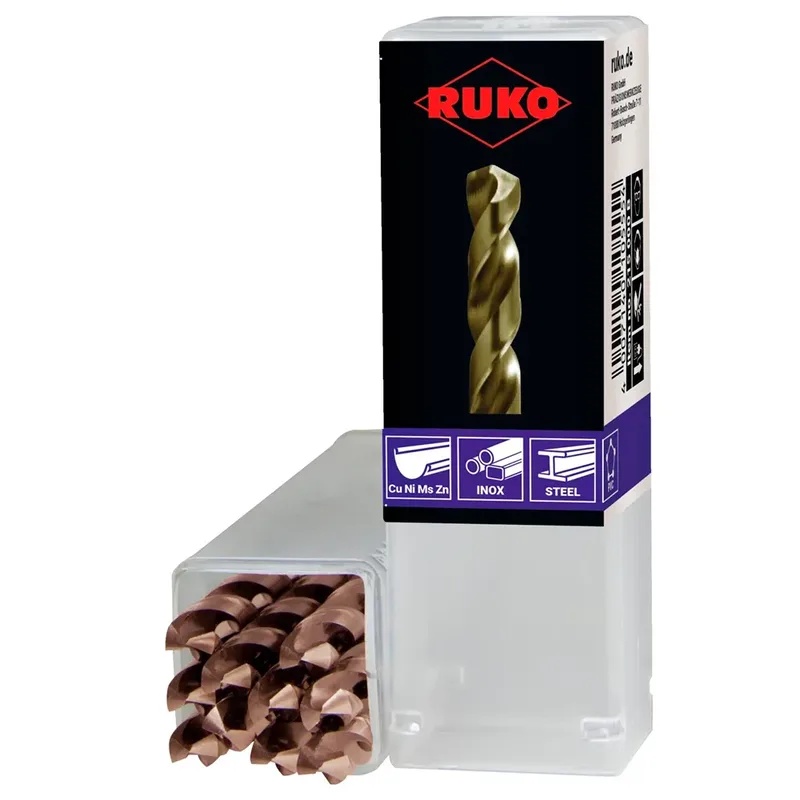 Din 338 Hss-co 5 Ground Split Point Helical Ø 3.75 Mm Metallbohrer 10 Einheiten van Ruko – productafbeelding 1 van 3