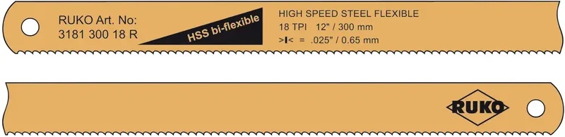 Handzaagblad HSS bi-flexible RUKO 318130024R Aantal tanden:24 de Ruko – image du produit
