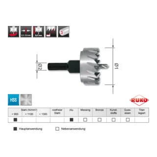 Lochsäge HSS-G Ø 56 mm von Ruko – Produktbild
