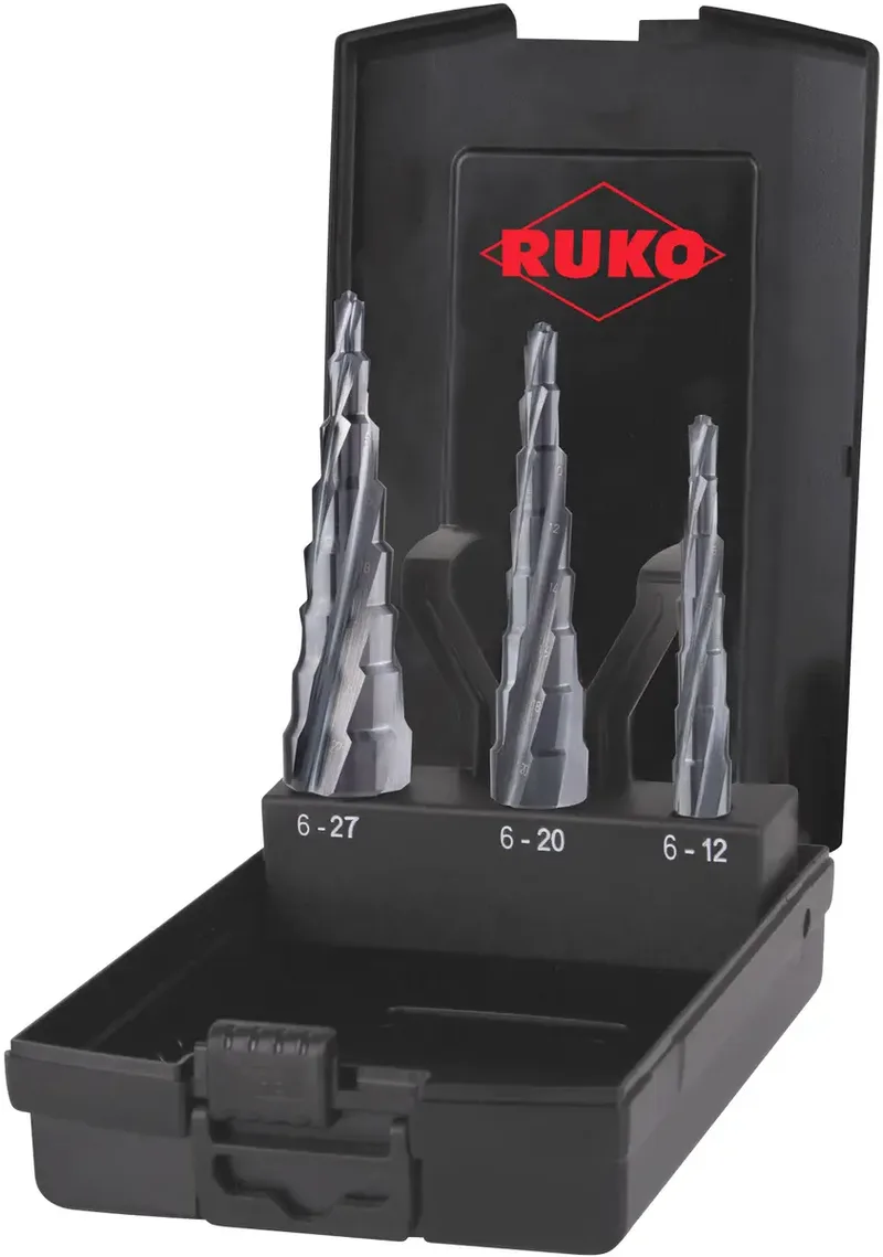 RUKO 101087PRO ULTIMATECUT HSS Stufenbohrer-Set 3teilig 3-Flächenschaft 1 Set by Ruko – product image
