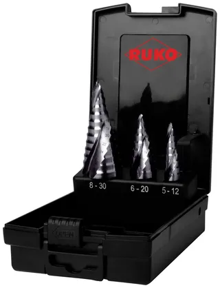 RUKO 101626PRO ULTIMATECUT HSS Stufenbohrer-Set 3teilig 1 Set van Ruko – productafbeelding 1 van 3