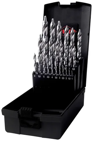 ULTIMATECUT Spiralbohrer-Satz DIN 338 Typ FLOWSTEP Spitze, HSS-G in ABS-Kunststoffkassette - 25 tlg. von Ruko – Produktbild 1 von 2