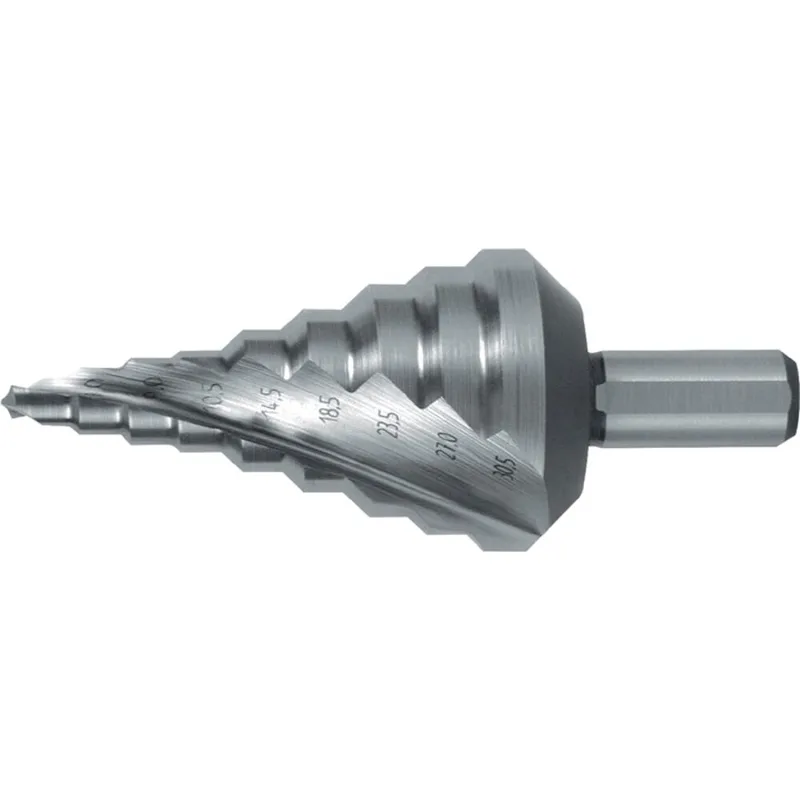 Stufenbohrer Bohrber.5,3-30,5mm HSS Spiralnut Stufen 9 fra Ruko – produktbillede