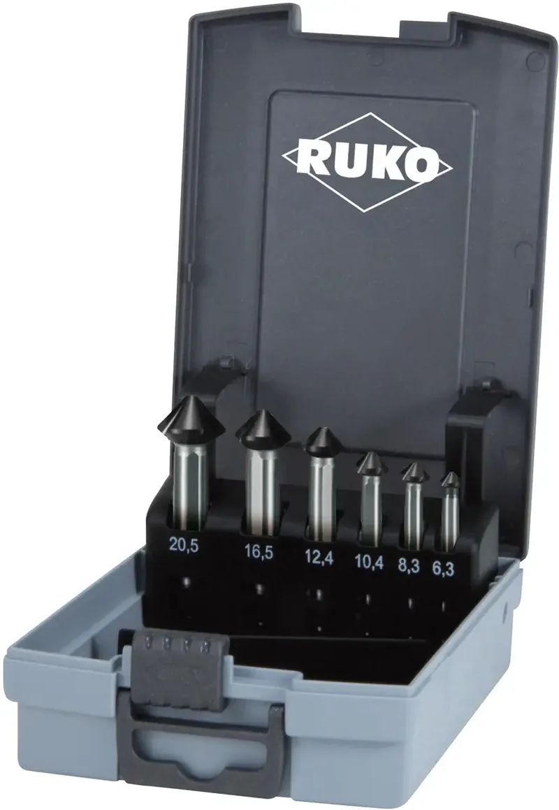 ULTIMATECUT 102790PRO Kegelsenker-Set 6.3 mm, 8.3 mm, 10.4 mm, 12.4 mm, 16.5 mm, 20.5 mm HSS Zylinderschaft 1 Set by Ruko – product image