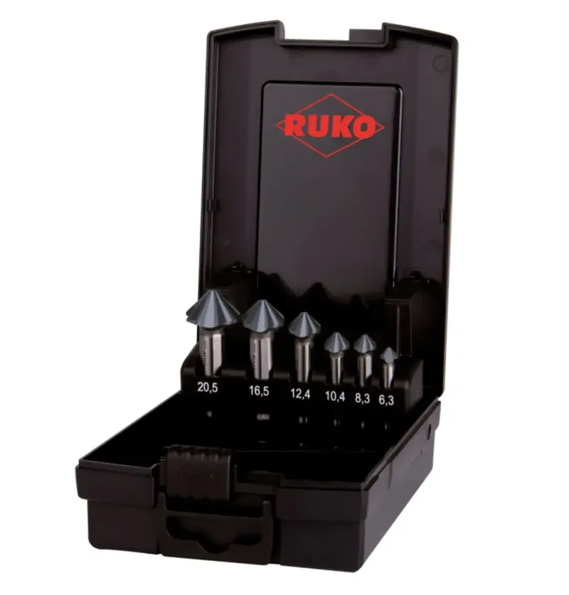 ULTIMATECUT 102890PRO Kegelsenker-Set 6.30 mm, 8.30 mm, 10.40 mm, 12.40 mm, 16.50 mm, 20.50 mm HSS Zylinderschaft 1 Set de Ruko – image du produit 1 sur 5