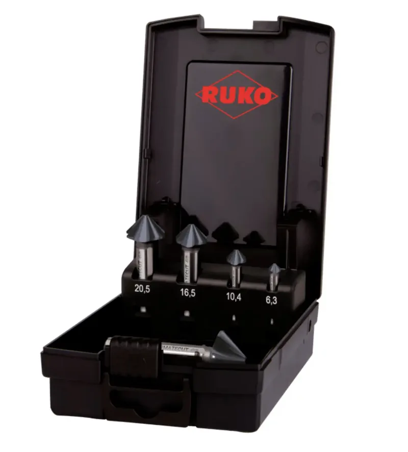 ULTIMATECUT 102891PRO Kegelsenker-Set 6.30 mm, 10.40 mm, 16.50 mm, 20.50 mm, 25 mm HSS Zylinderschaft 1 Set de Ruko – image du produit 1 sur 5