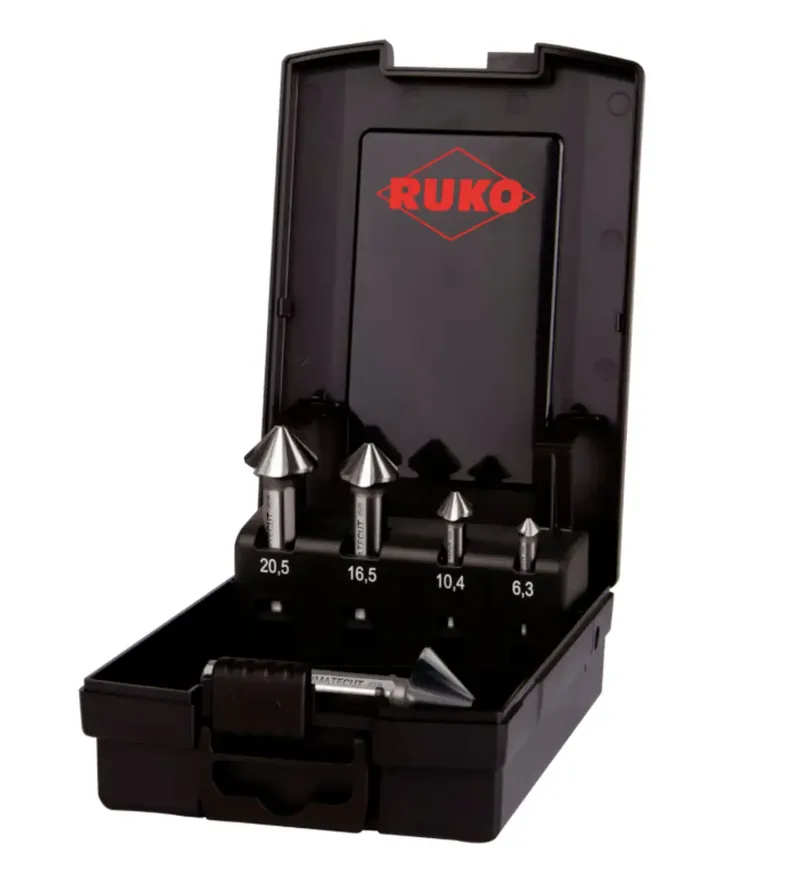 ULTIMATECUT 102891RO Kegelsenker-Set 6.30 mm, 10.40 mm, 16.50 mm, 20.50 mm, 25 mm HSS Zylinderschaft 1 Set de Ruko – image du produit 1 sur 5