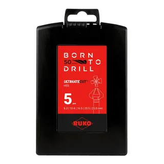 ULTIMATECUT 102891RO Kegelsenker-Set 6.30 mm, 10.40 mm, 16.50 mm, 20.50 mm, 25 mm HSS Zylinderschaft 1 Set de Ruko – image du produit 2 sur 5