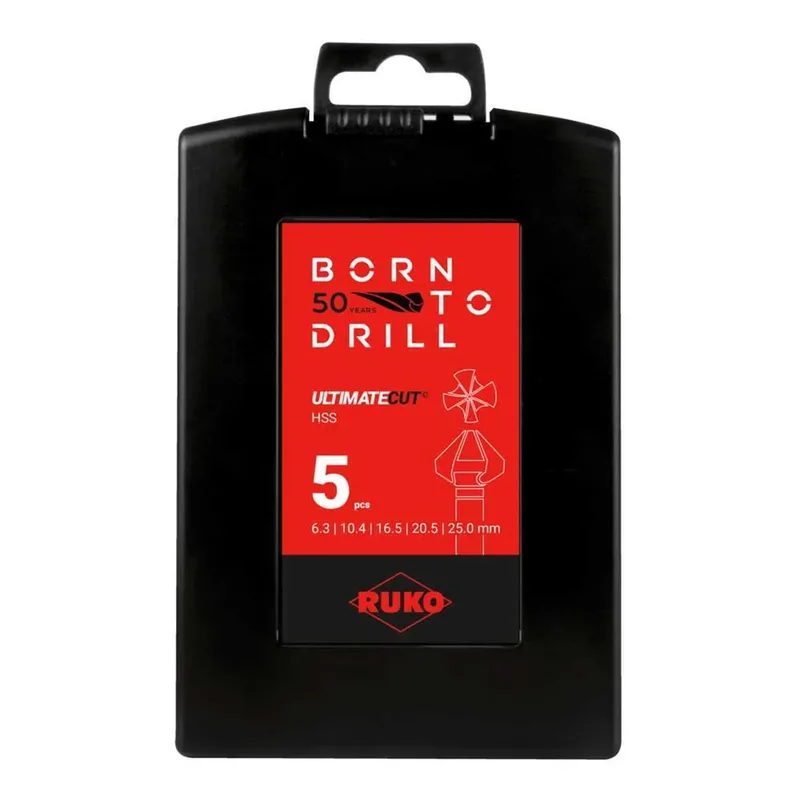 ULTIMATECUT 102891RO Kegelsenker-Set 6.30 mm, 10.40 mm, 16.50 mm, 20.50 mm, 25 mm HSS Zylinderschaft 1 Set de Ruko – image du produit 2 sur 5