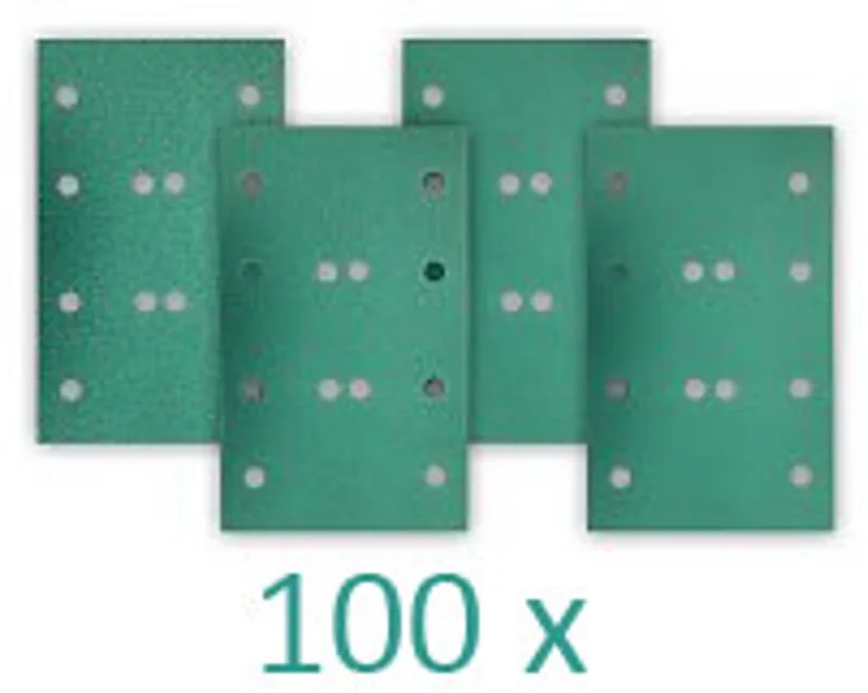 HQ400 Polyester Schuurstroken 80x130mm met 12 gaten P 80 - 100 stuks von Rupes – Produktbild