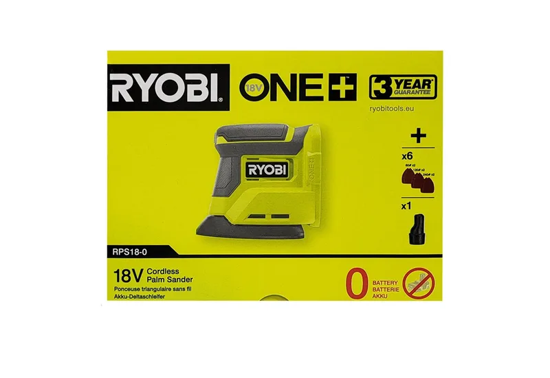 RPS18-0 One+ 18V Li-ion Accu Palmschuurmachine body - 100x140mm van Ryobi – productafbeelding 1 van 2